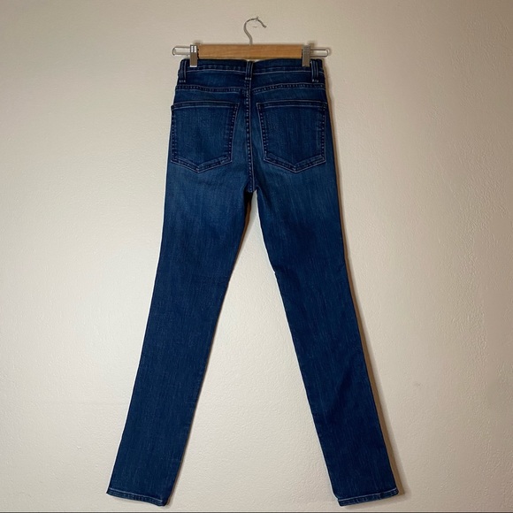 VERONICA BEARD blue tuxedo stripe Kate 10” skinny jeans 24 - Picture 6 of 11